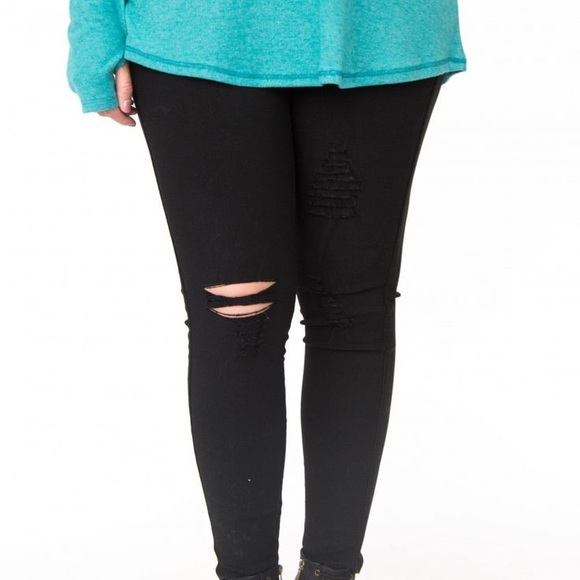 agnes and dora distressed jeggings